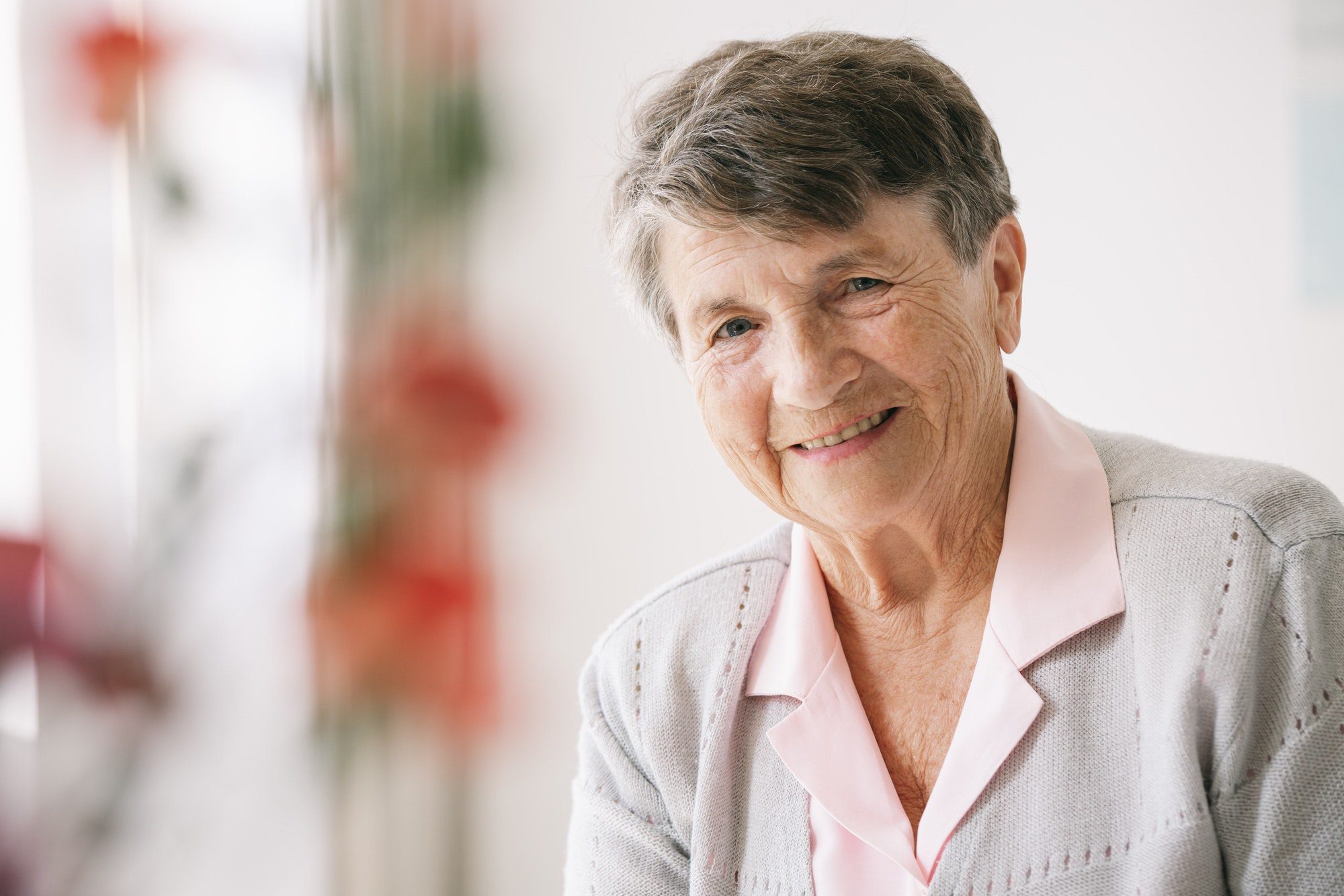 Senior woman enjoying conversation about Medicare Supplement Plan G.