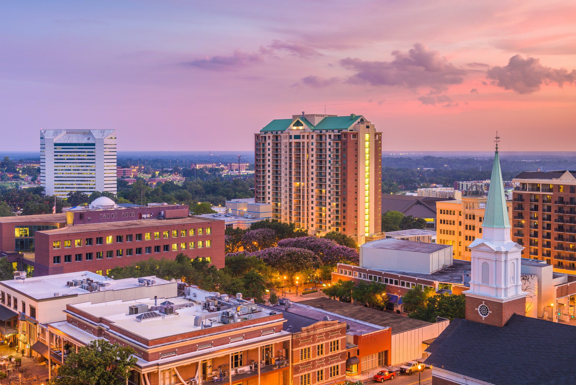 Tallahassee, Florida skyline where there are several great medicare options.